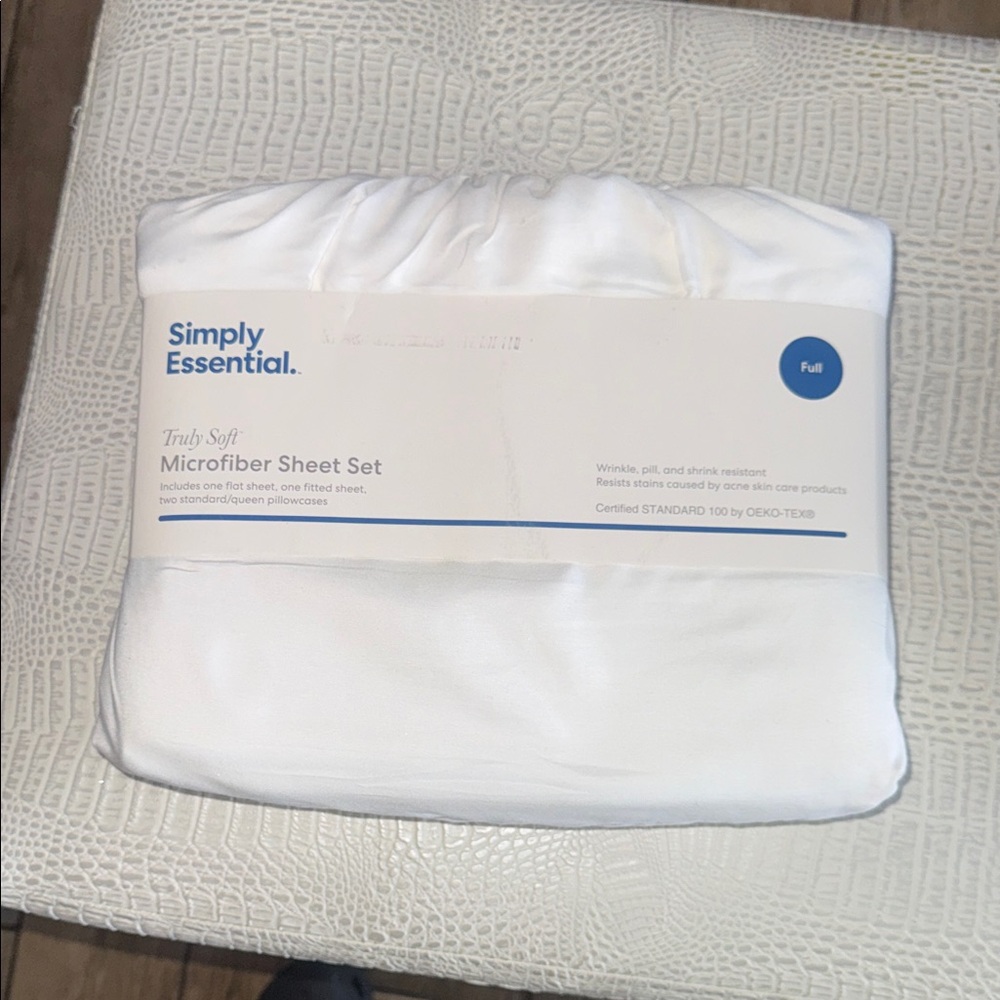 White Microfiber Full Sheet Set